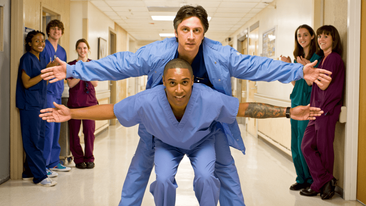 Scrubs cast reunites for ABC revival premiere with new interns joining originals