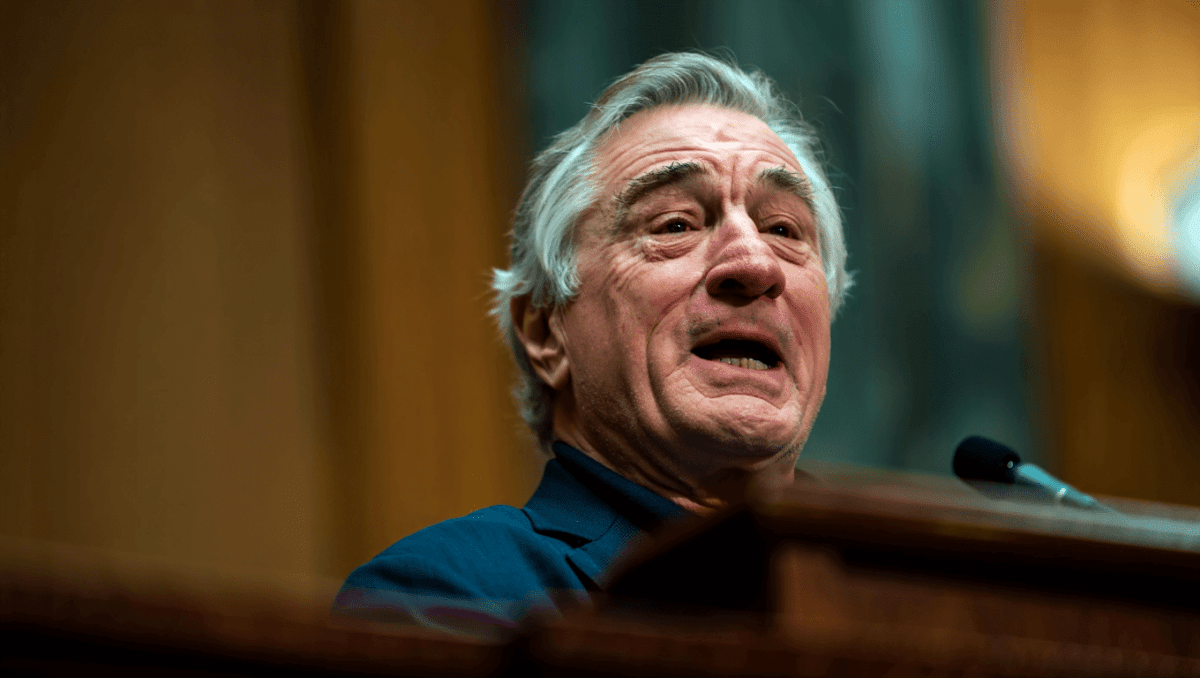 Robert De Niro tears up calling Trump 'enemy of the country' at State of the Swamp event