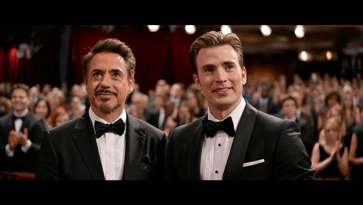 Robert Downey Jr. reunites with Chris Evans at Oscars tonight