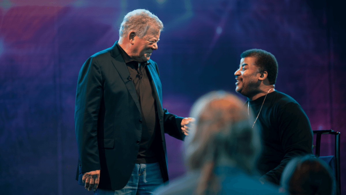 William Shatner reunites with Neil deGrasse Tyson for 'Universe Is Absurd' tour