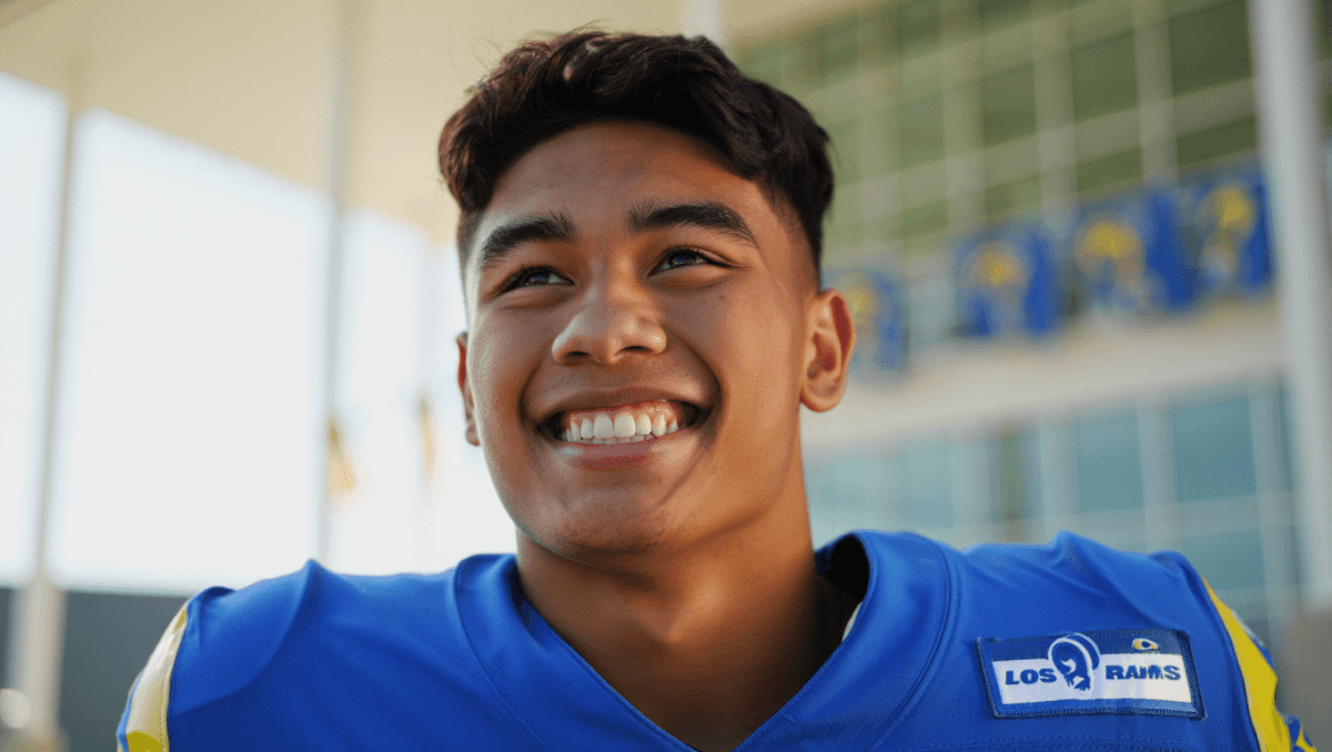 Puka Nacua reacts to Rams reuniting him with college teammate Trent McDuffie