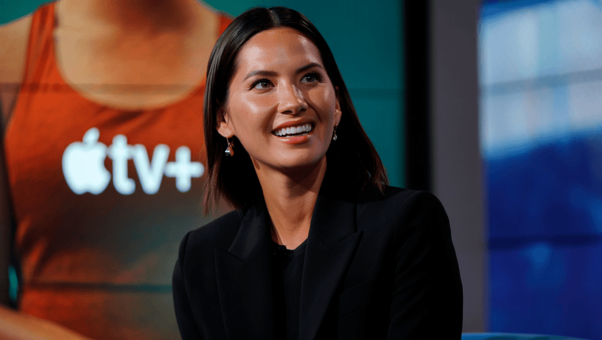 Olivia Munn lights up Apple TV+ press day for Your Friends & Neighbors Season 2, premiering April 3