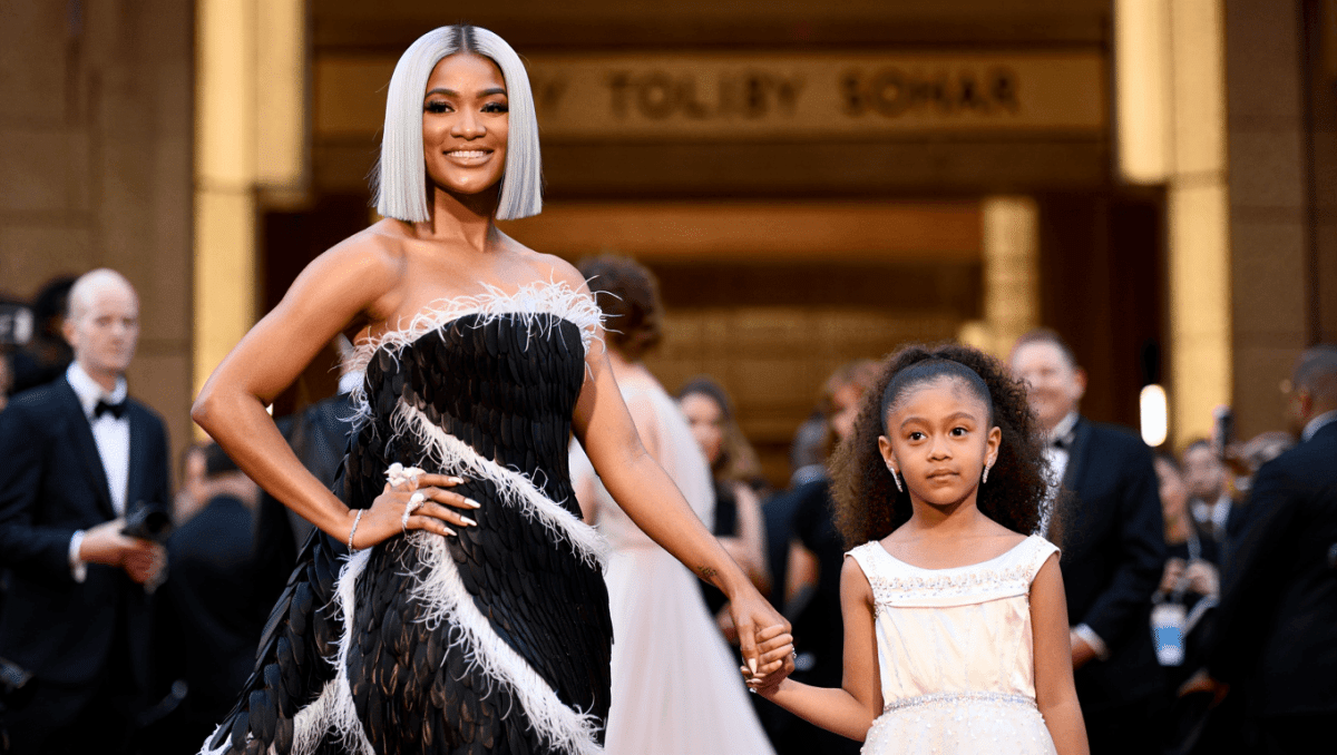 Teyana Taylor debuts silver hair at 2026 Oscars, brings daughter Rue to ceremony