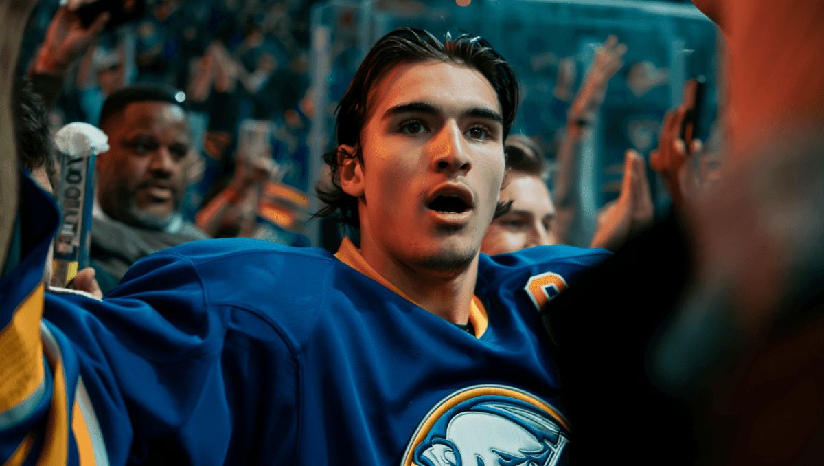 Jack Quinn nets 2 goals as Sabres beat Sharks 5-2 last night