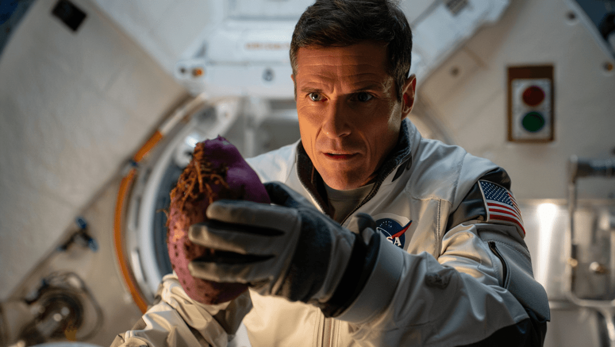 Don Pettit shares photo of weird purple potato on ISS, internet thinks it's alien