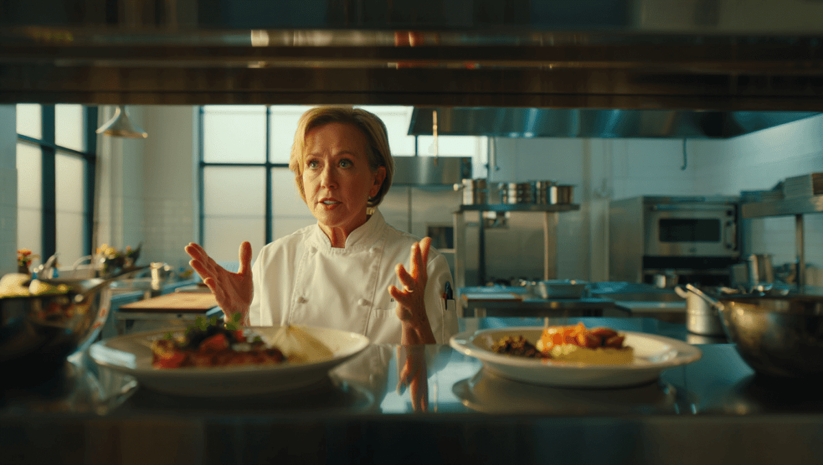 Anne Burrell competes in Wildcard Kitchen NY vs LA vs Chicago food battle