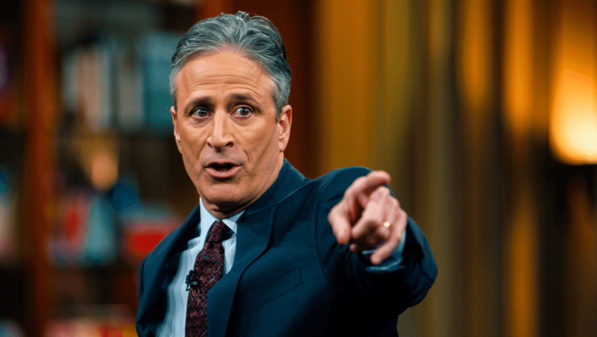 Jon Stewart mocks Trump's chaos, jokes about The Bachelorette's ABC collapse tonight