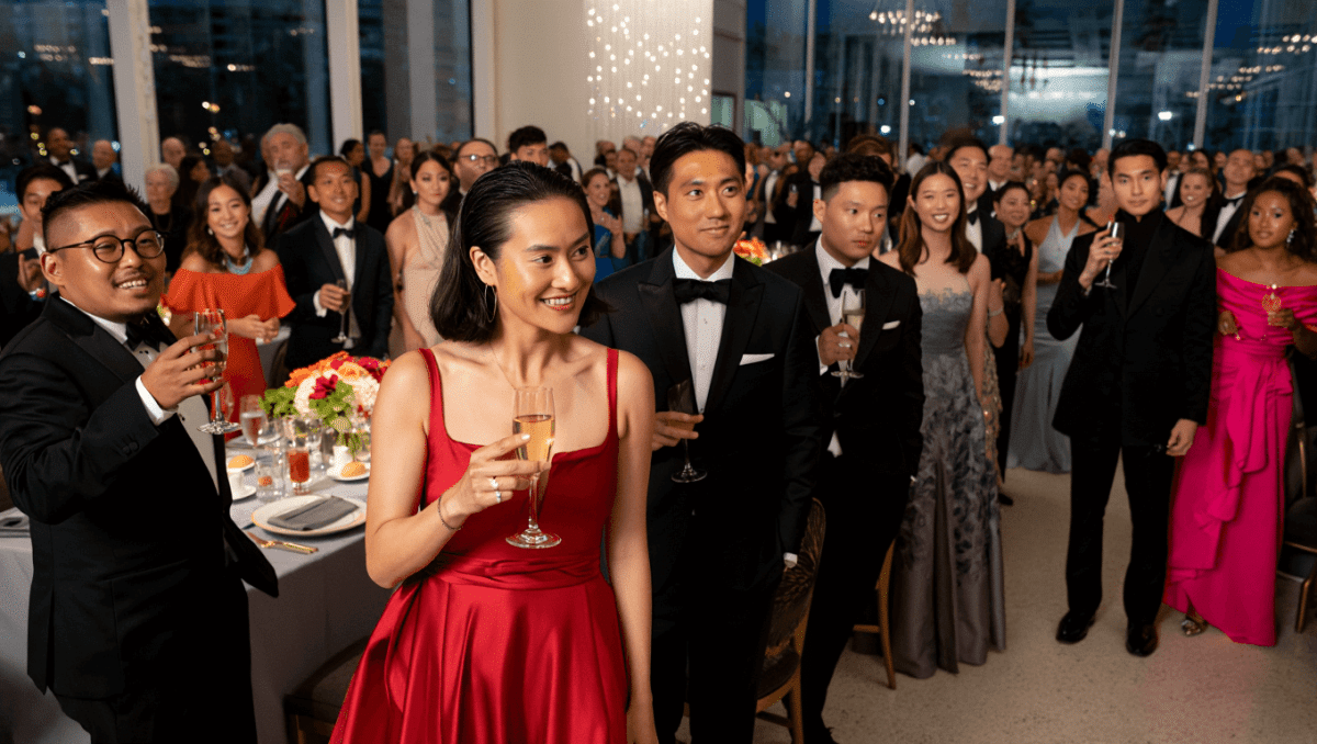 David Park, Bing Chen and Daniel Dae Kim at the Celebration of Asian Excellence in Entertainment.