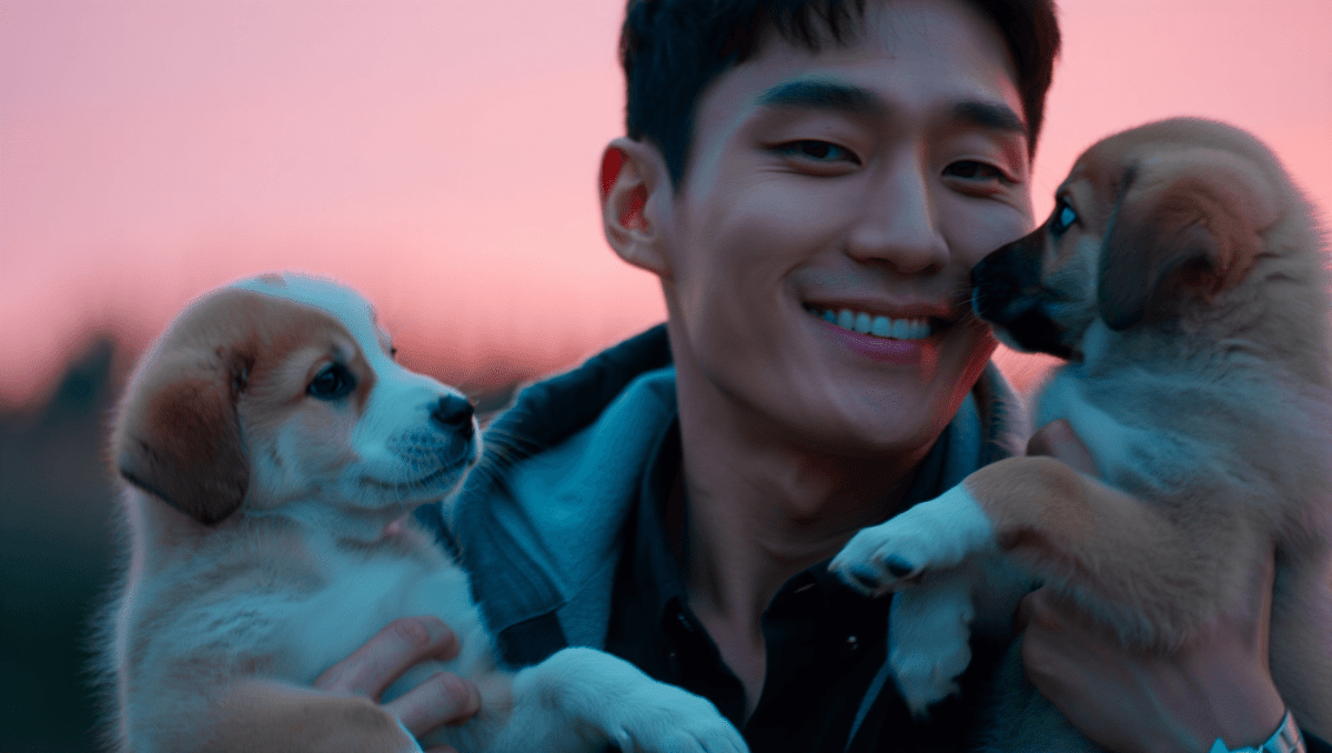 Sang Heon Lee answers XO, Kitty fan questions while playing puppies