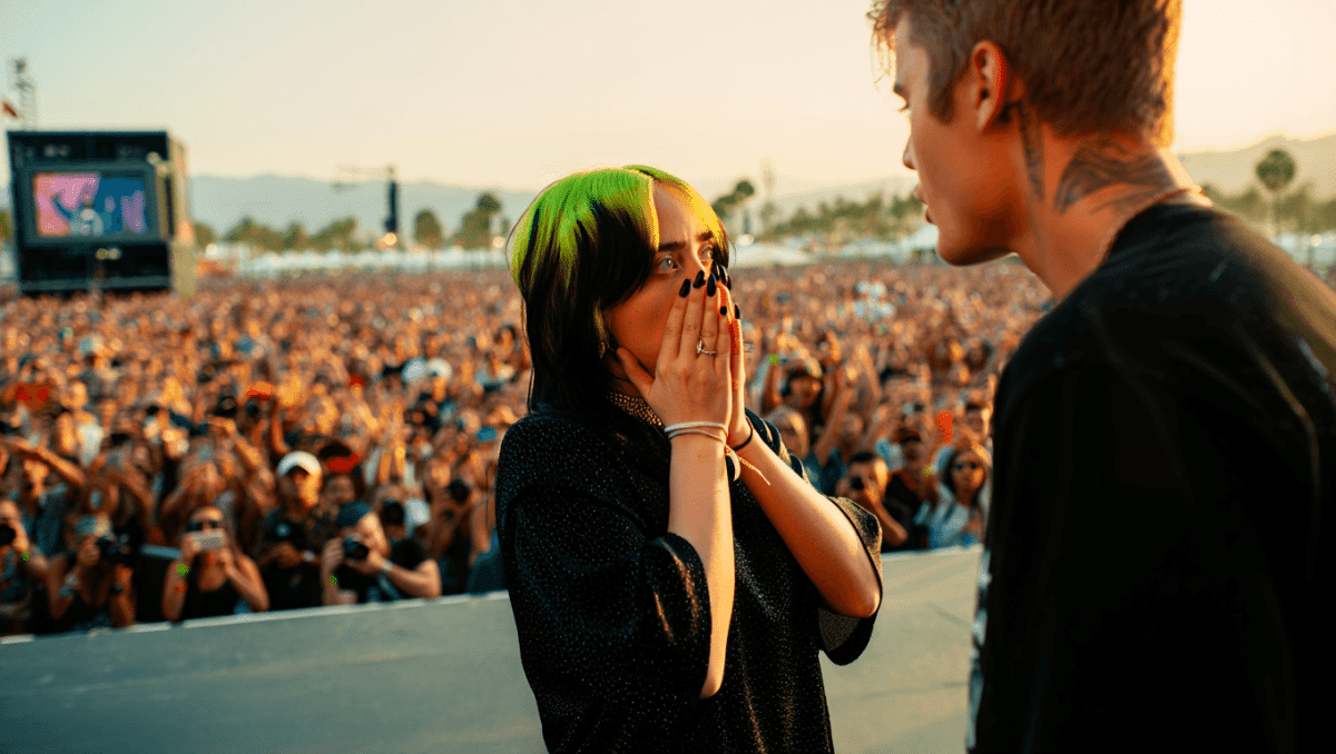 Billie Eilish surprises Coachella crowd as Justin Bieber's special guest at Weekend 2