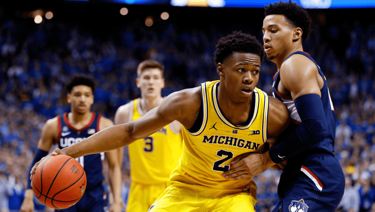 Lucas Oil Stadium hosts NCAA championship game tonight, Michigan vs UConn for title