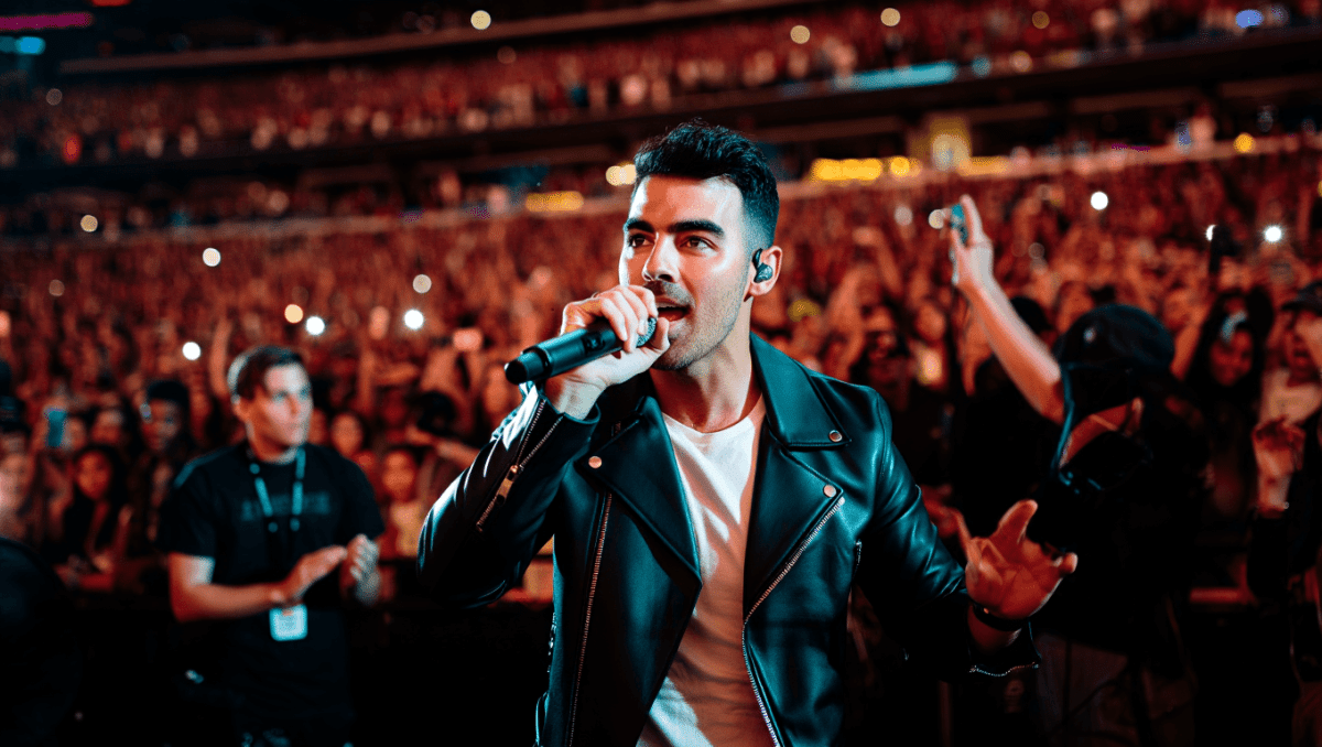 Jonas Brothers' Joe Jonas performs with DNCE at WrestleMania 42 today