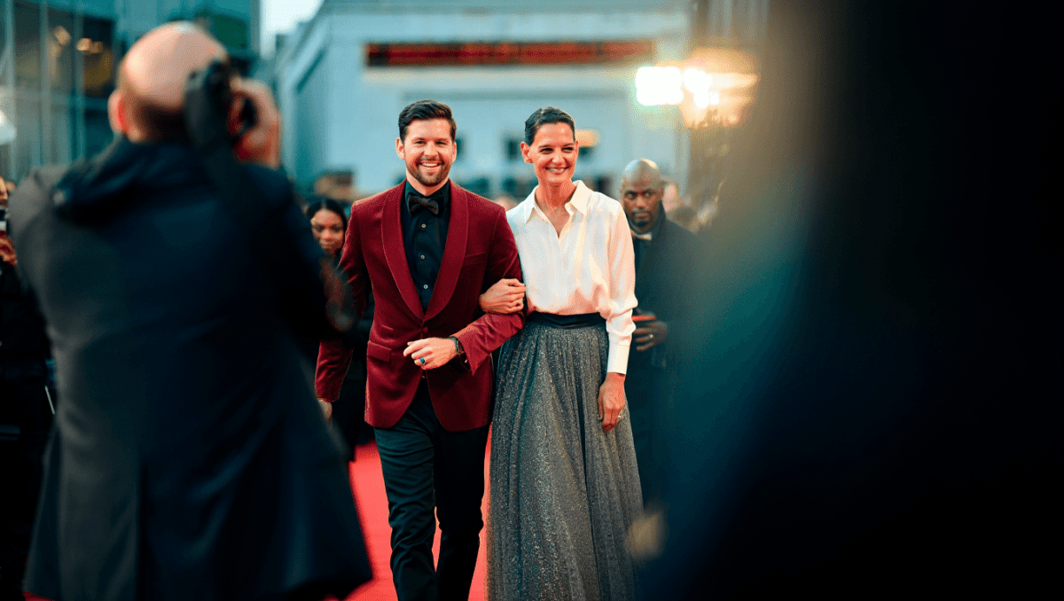 Joshua Jackson and Katie Holmes reunite on red carpet last night