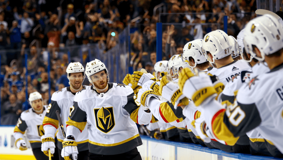 Vegas Golden Knights beat Mammoth 5-4 in OT in Salt Lake City, even playoff series