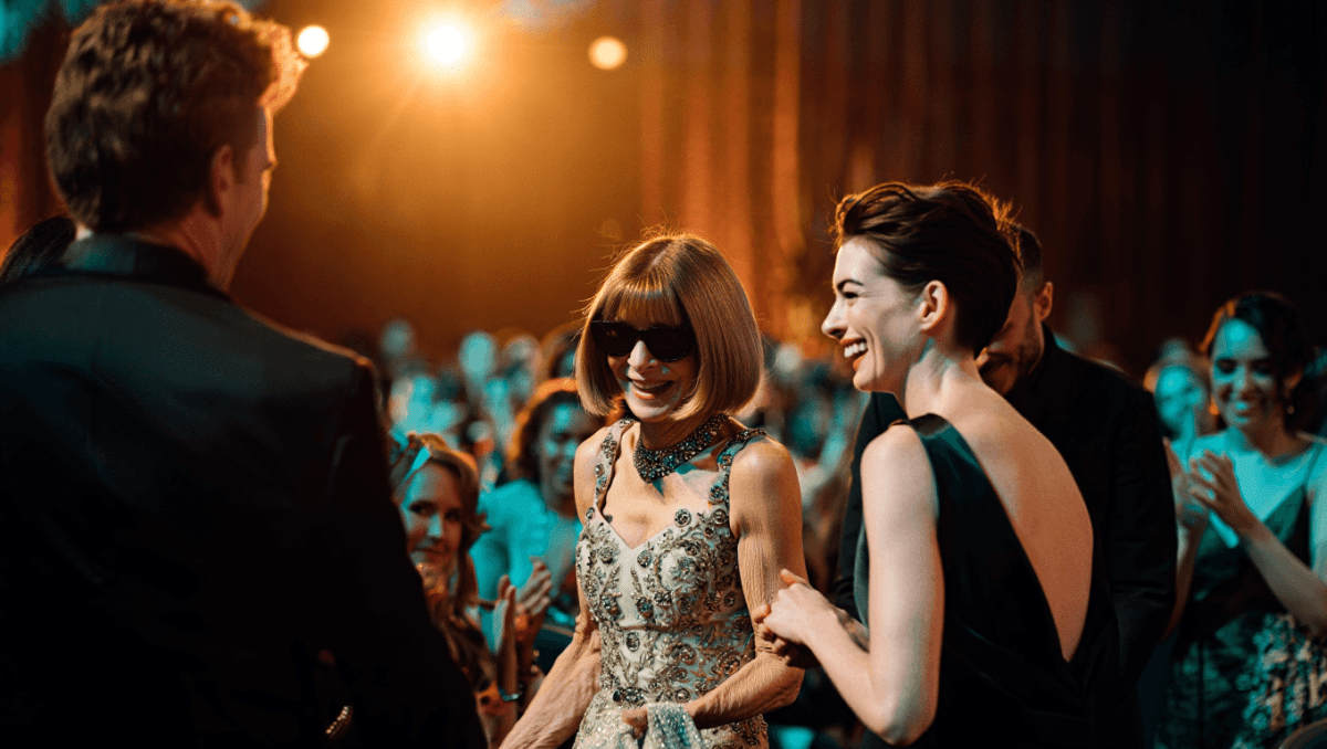 Anna Wintour steals show at Oscars with Anne Hathaway in surprise Devil Wears Prada moment