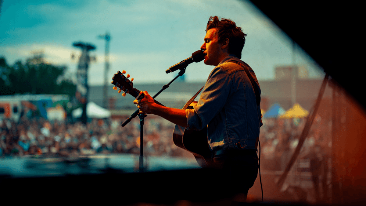 Tyler Childers performs at Jazz Fest in New Orleans Saturday to huge crowd