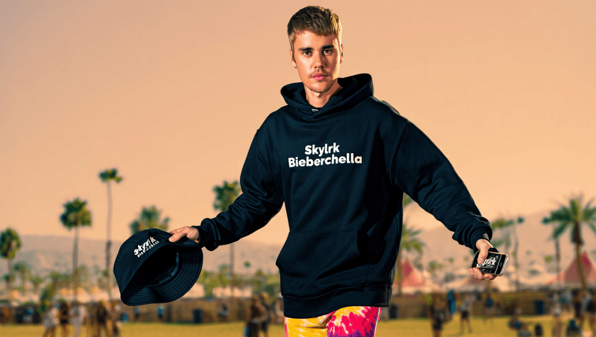 Skylrk drops exclusive Bieberchella merch collection at Coachella