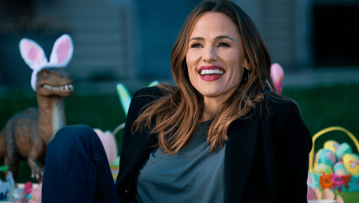 Jennifer Garner swaps signature glam for bright pink lip at Easter