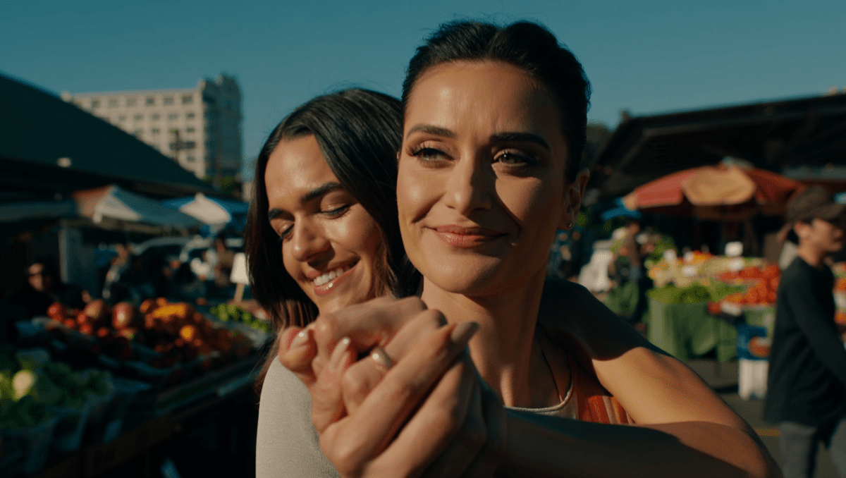 Janel Parrish, DWTS' Sasha Farber confirm romance with farmers market kiss