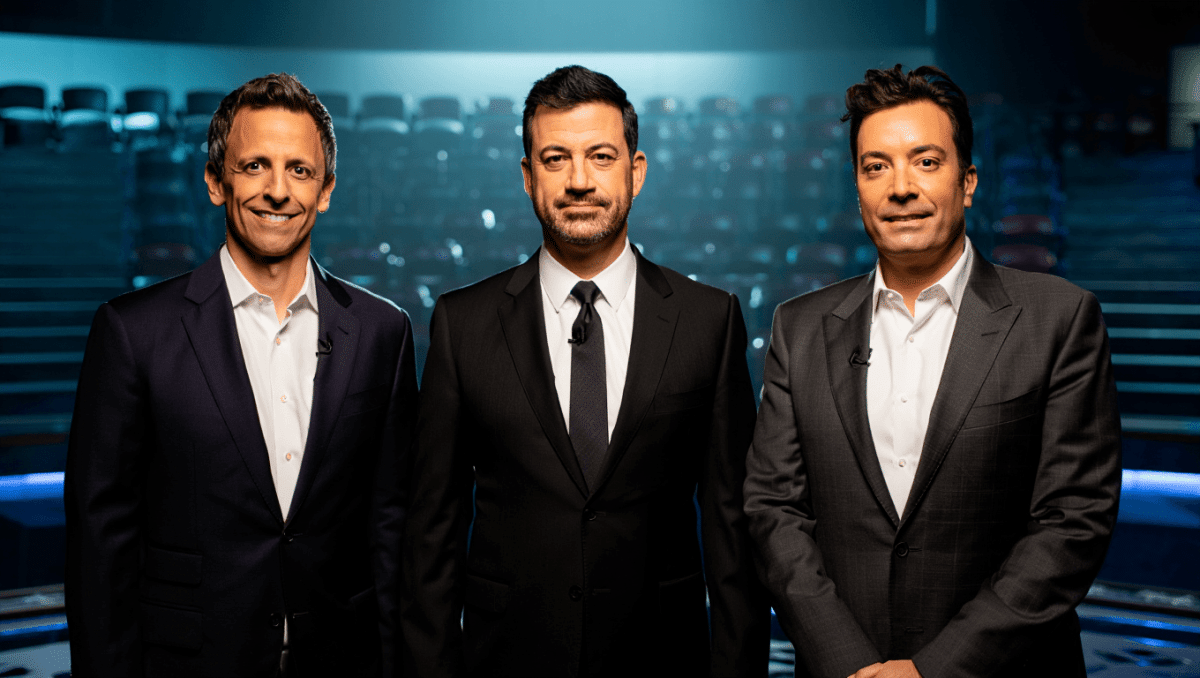 Late night goes dark as Kimmel, Fallon, and Meyers head into spring break hiatus