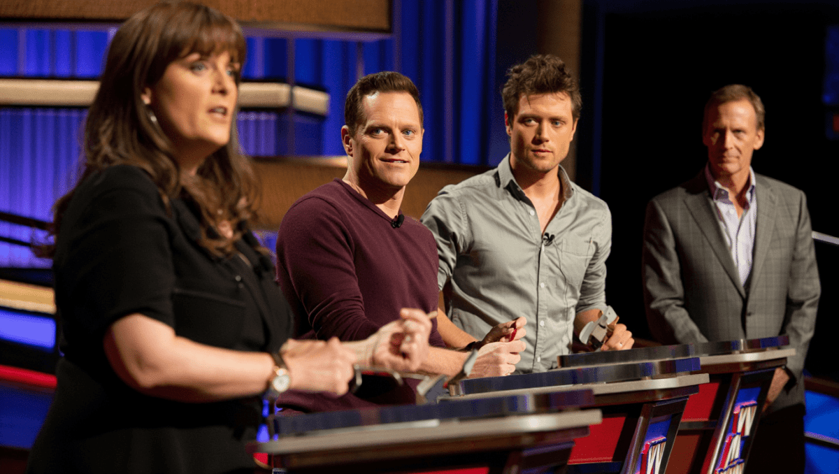 Celebrity Jeopardy airs next week with Mina Kimes, Andy Richter face off in high-stakes quarterfinal
