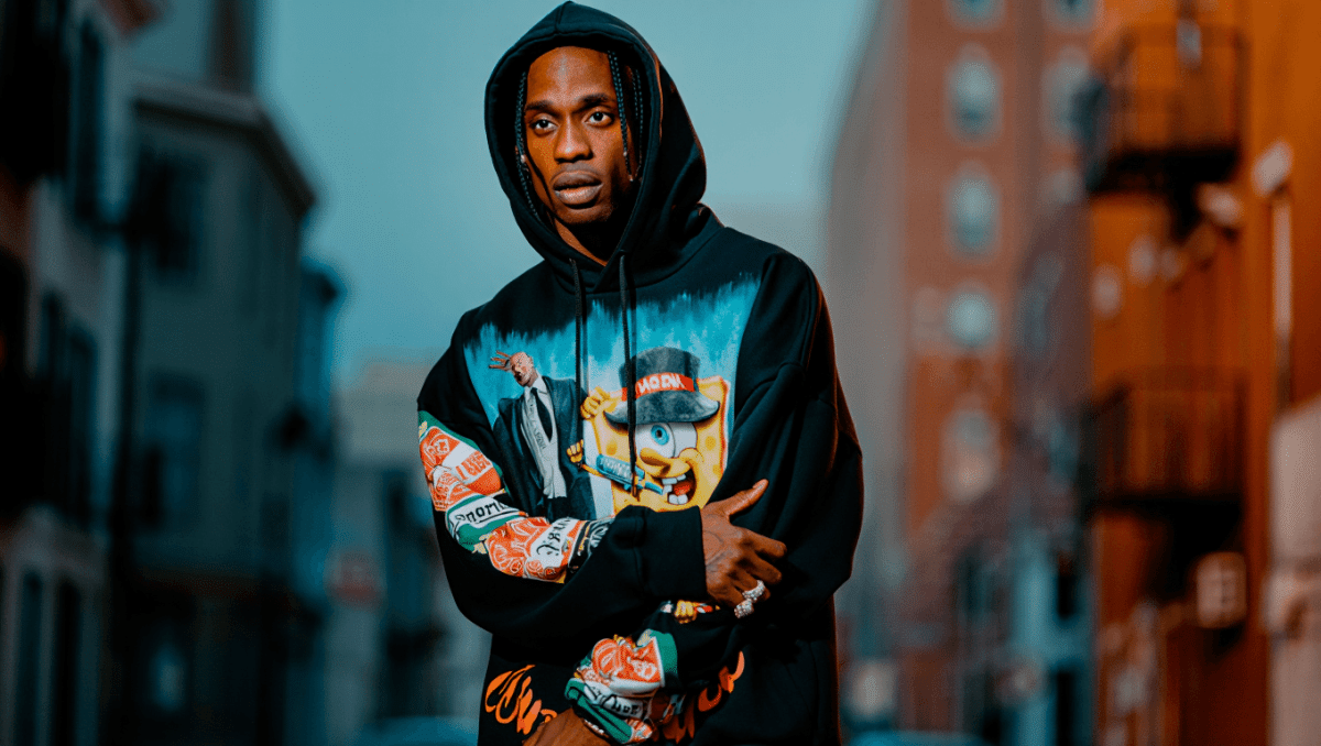 Travis Scott brings Gangster SpongeBob meme to Cactus Jack drop