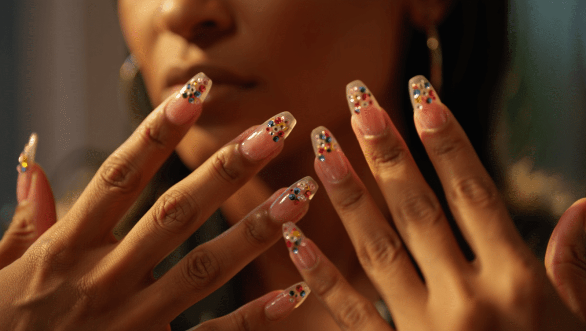 Kylie Jenner Justin Bieber nails: Spring 2026 gem flower trend taking over