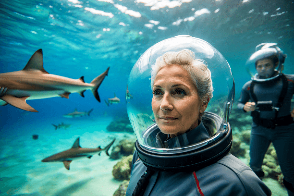Lynne McGranger dives with sharks in Bahamas on new Channel 9 show premiering tonight