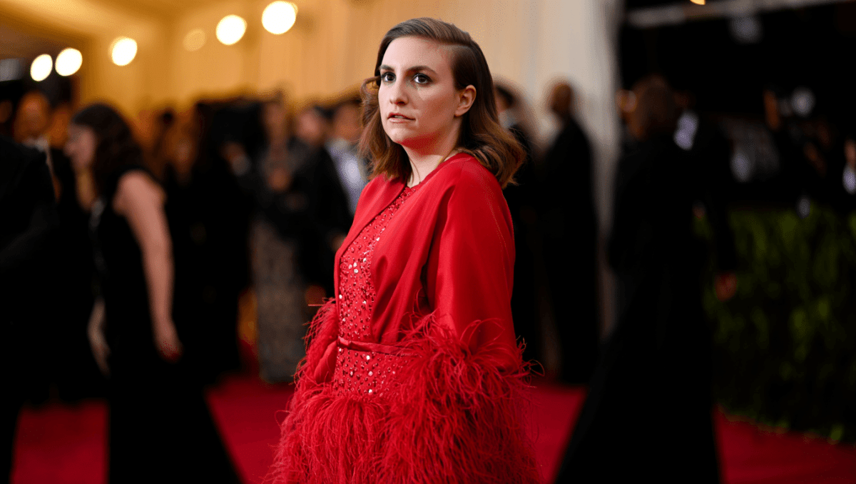 Lena Dunham returns to Met Gala in New York after 7 years in custom red Valentino