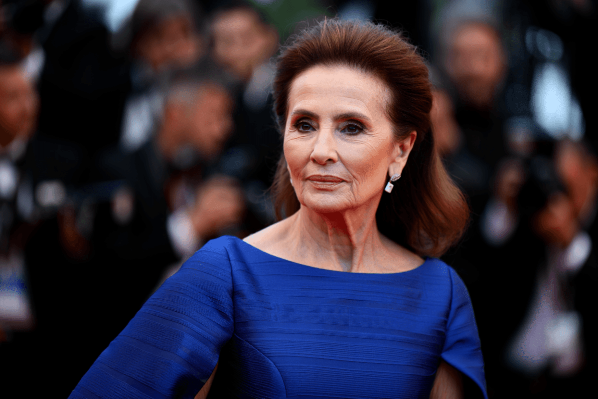 Demi Moore wears custom Self-Portrait sapphire gown at Cannes Film Festival