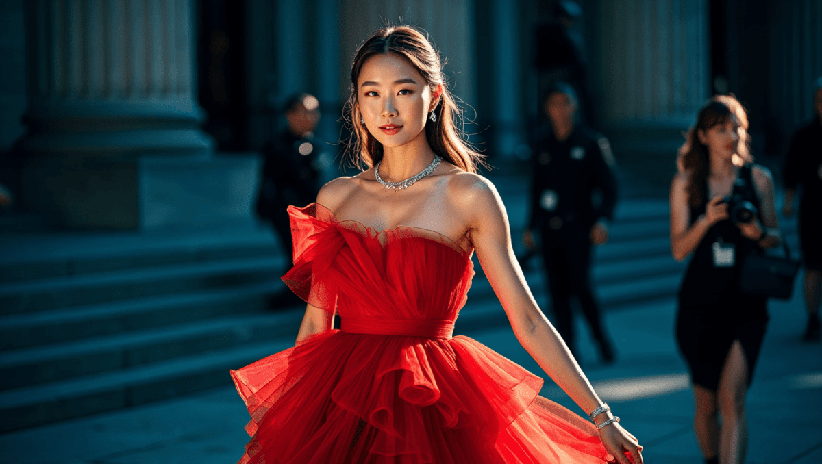 Alysa Liu makes Met Gala debut in custom Louis Vuitton burgundy gown