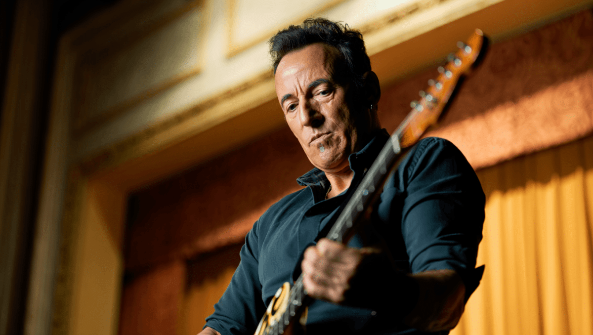 Bruce Springsteen performs on Late Show finale week at Ed Sullivan Theater in New York