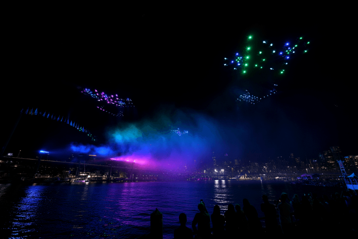 Vivid drone show returns to Sydney harbor with 1,000 drones lighting up Darling Harbour