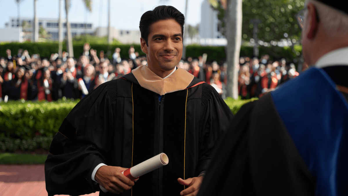 Danny Ramirez receives honorary doctorate from University of Miami, delivers commencement speech