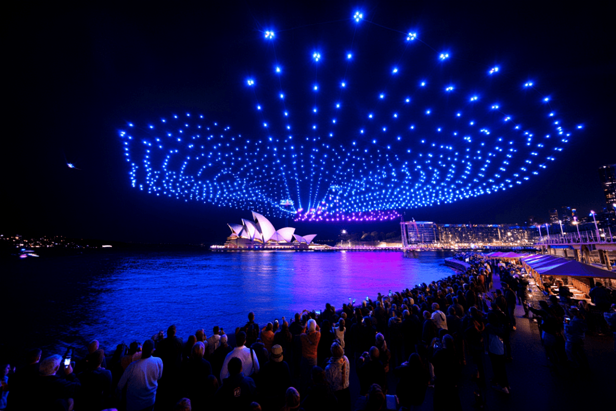 Vivid drone show returns to Sydney's Cockle Bay through June 10