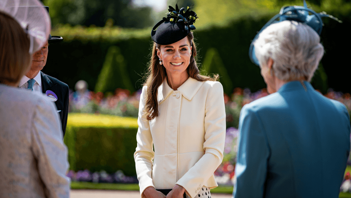 Kate Middleton hosts garden party at Buckingham Palace in Queen Elizabeth's earrings