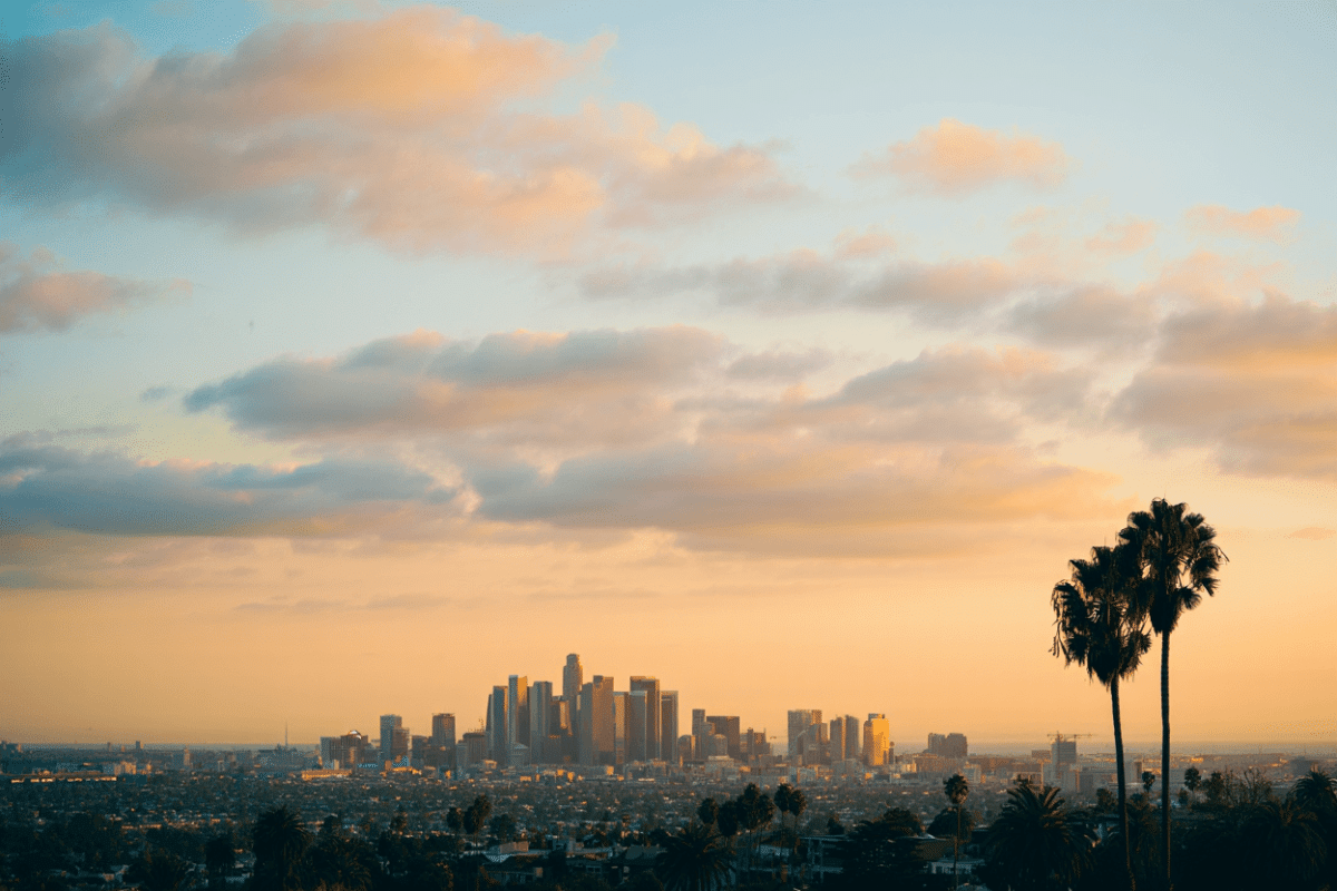 Weather in Los Angeles today: 82° and partly cloudy near sunset