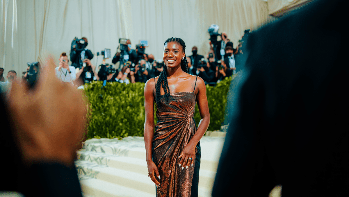 A'ja Wilson stuns in gold metallic gown at 2026 Met Gala in New York
