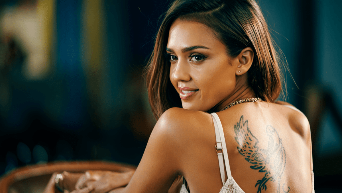 Jessica Alba debuts bold new back tattoo featuring rising phoenix symbolizing fresh start