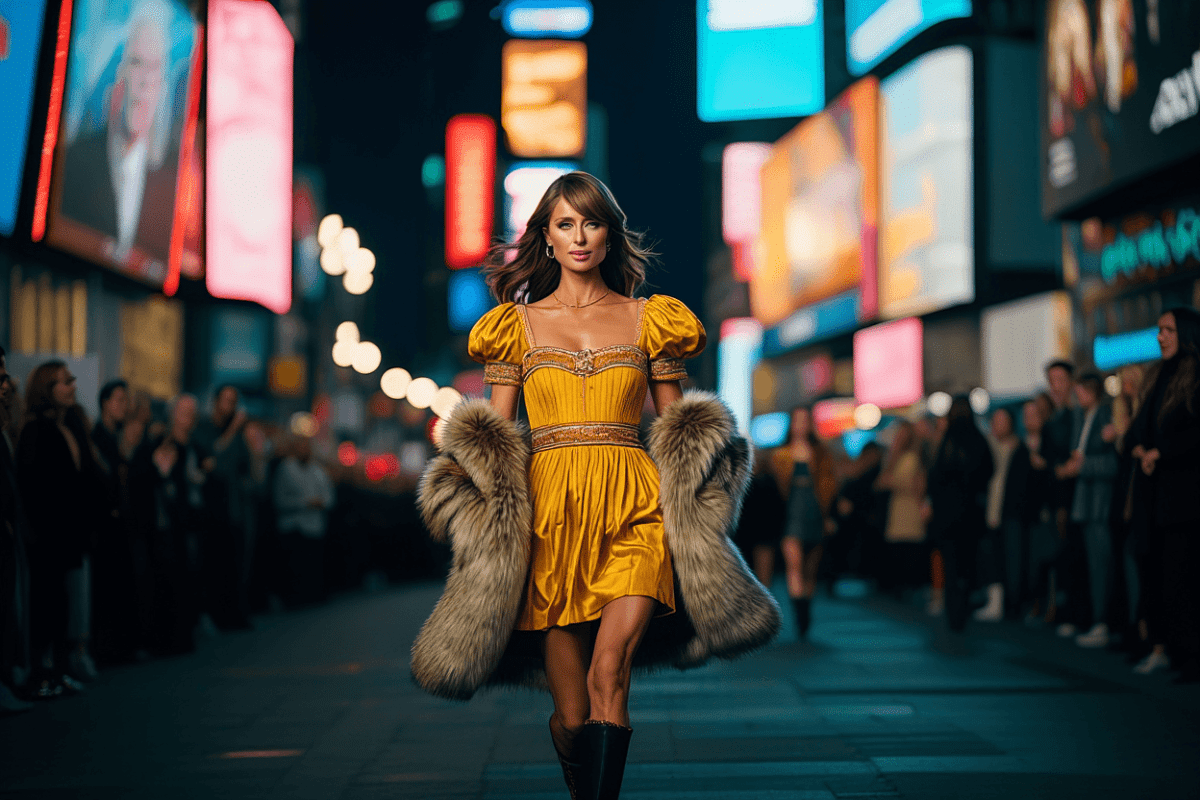 Paris Hilton debuts brunette hair transformation in NYC at Gucci runway show