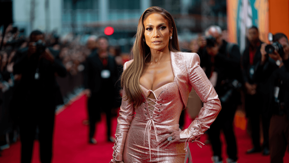 Jennifer Lopez wears Jean Paul Gaultier corset suit at Netflix Upfront in New York