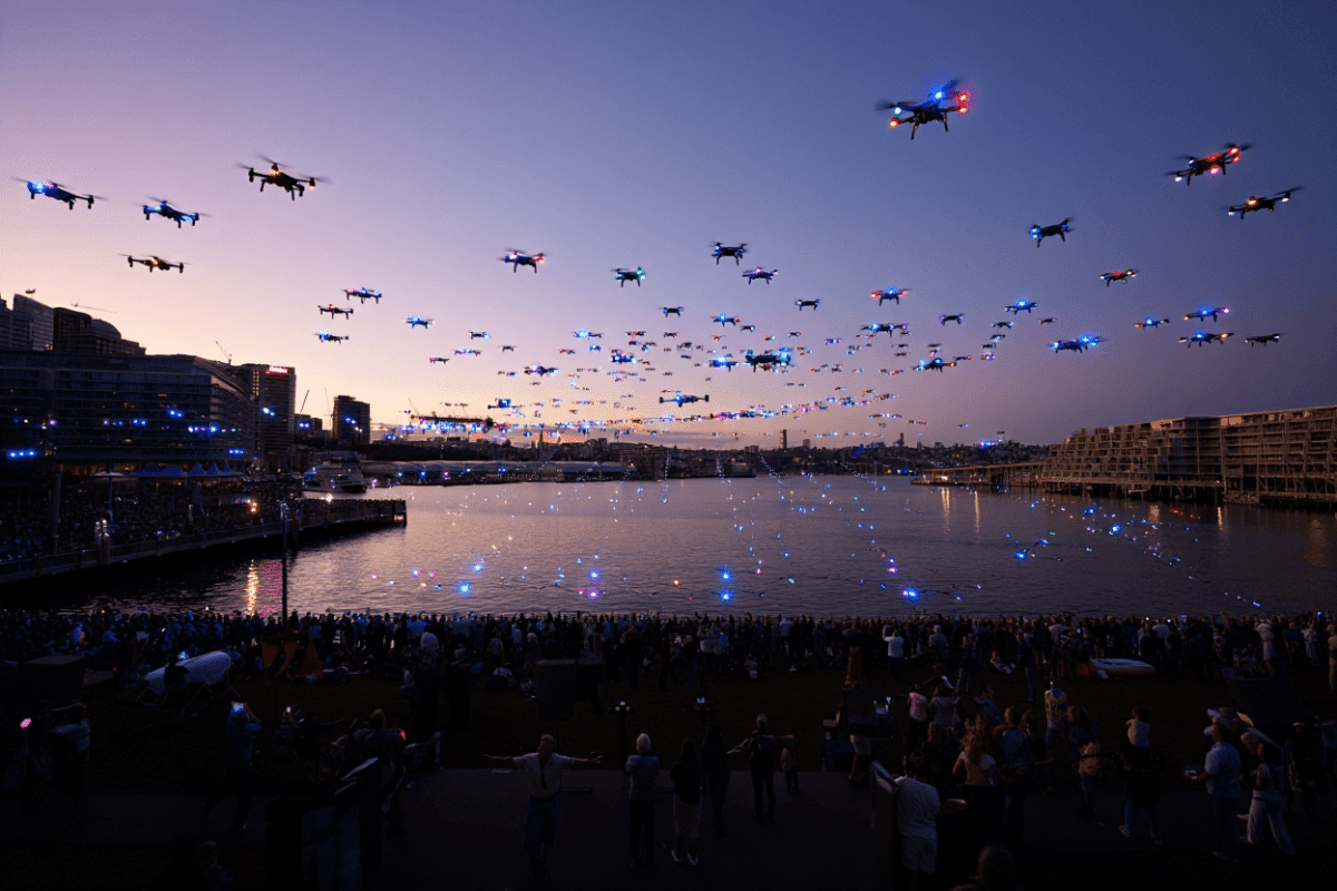 Drone show Vivid Sydney returns with Star-Bound spectacle in Darling Harbour through June 13