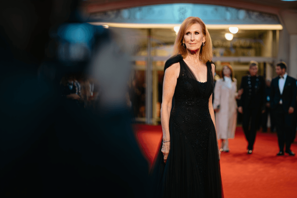 Geena Davis stuns at The Boroughs premiere in Los Angeles Monday