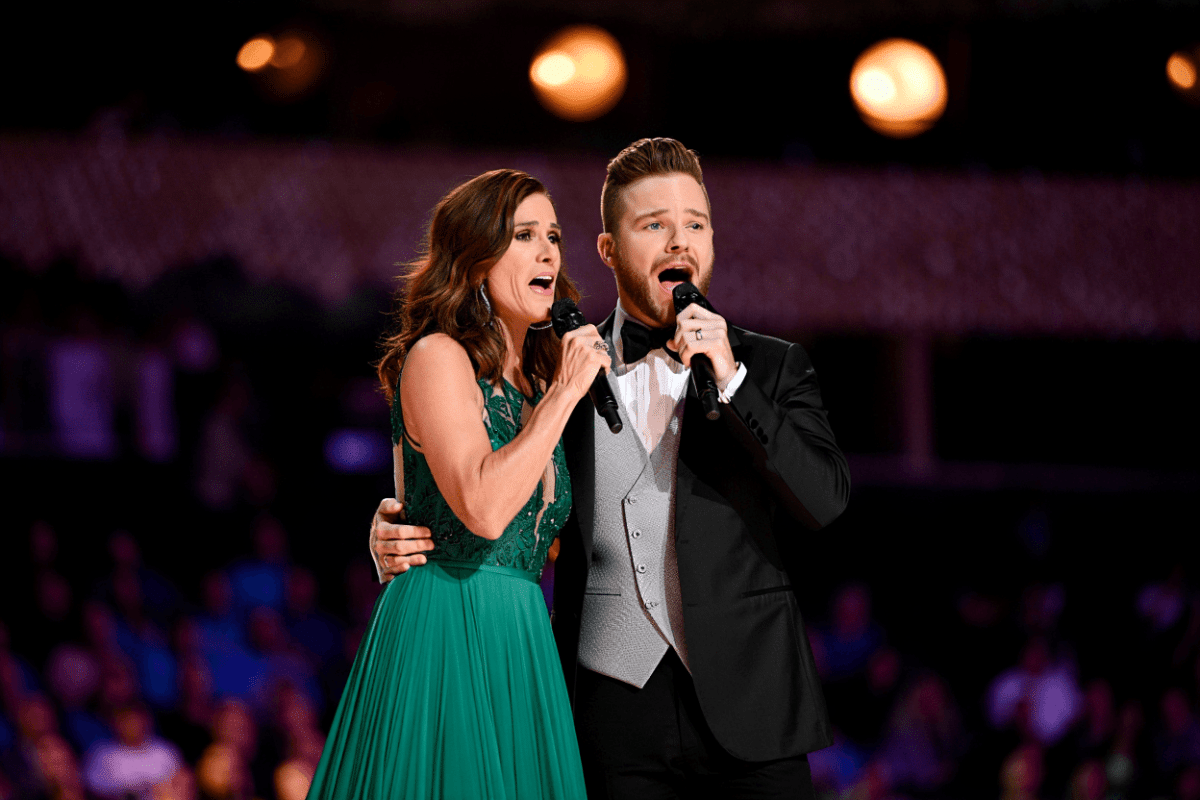 Lee Ann Womack performs with Parker McCollum at ACM Awards in Las Vegas