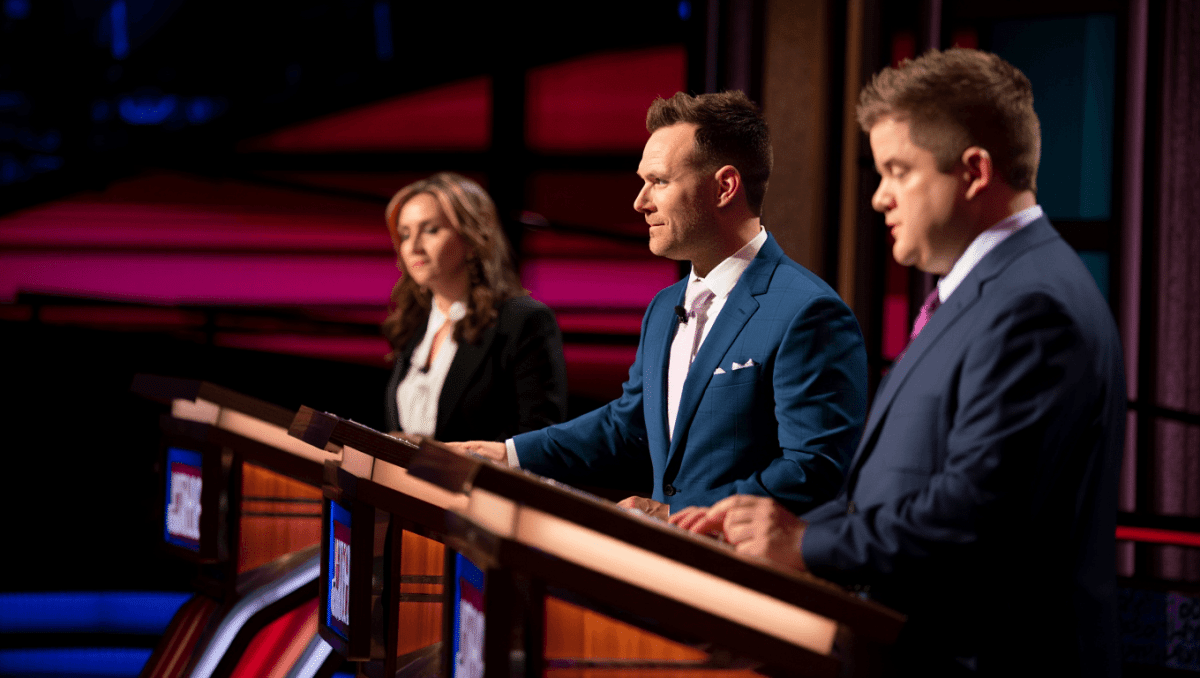 Celebrity Jeopardy features Ike Barinholtz vs Patton Oswalt in All-Stars showdown