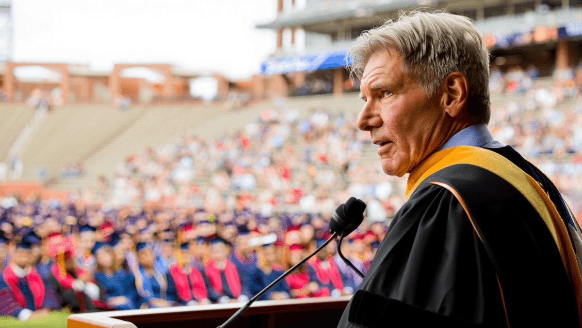 Harrison Ford receives honorary degree at Arizona State commencement