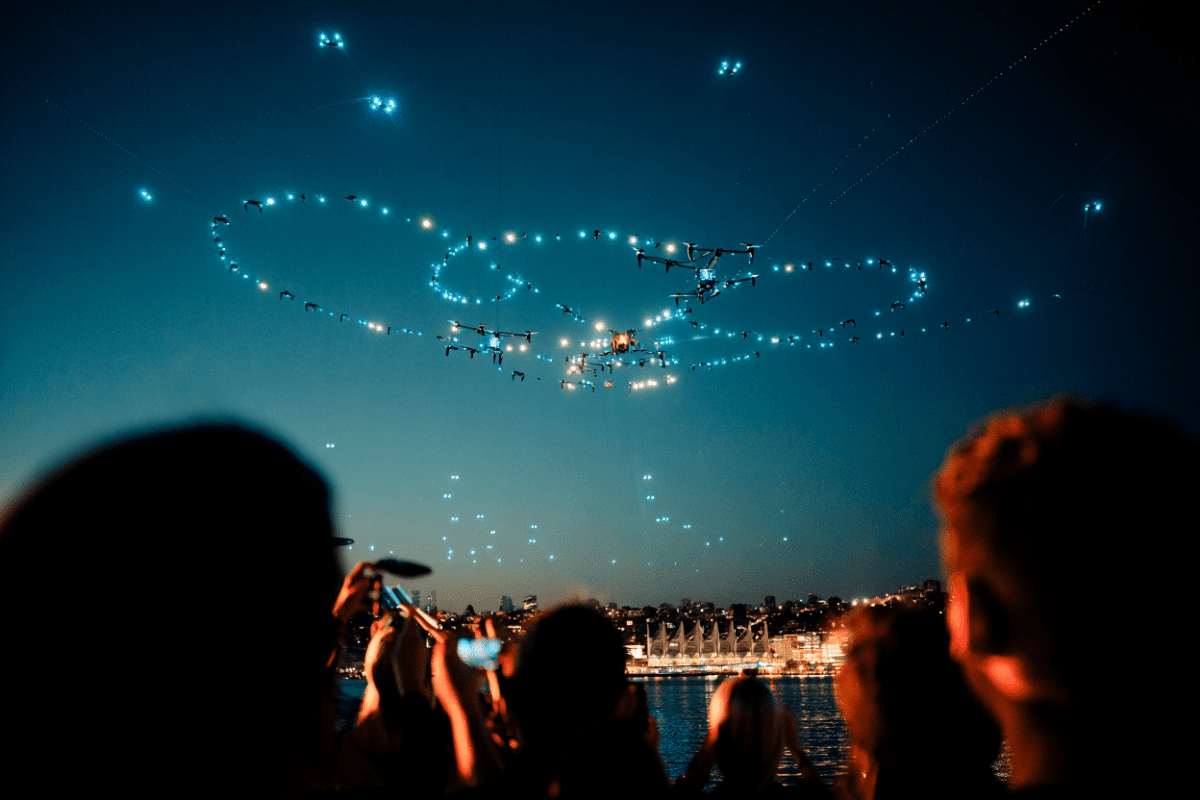 Vivid drone show returns to Sydney with 22 spectacular performances at Darling Harbour