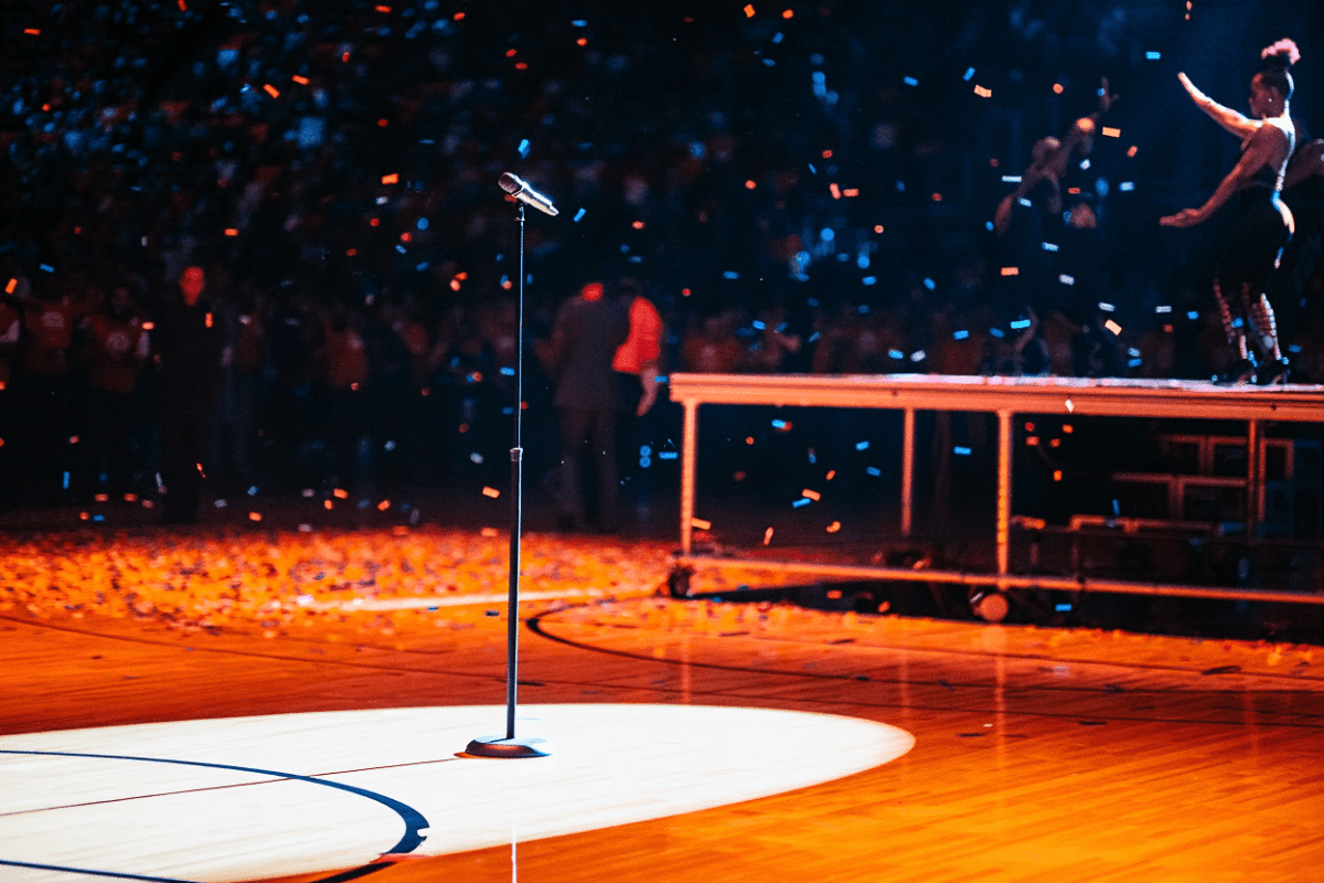 Cardi B performs at NBA Finals Game 3 halftime show at Madison Square Garden