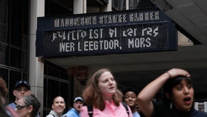 White House Mocks Taylor Swift and Travis Kelce’s Wedding With Edited MSG Sign