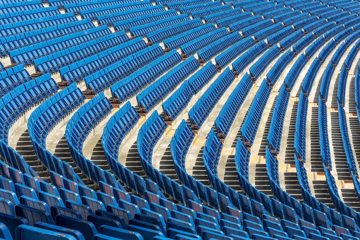 Empty theatre auditorium looking toward the stage